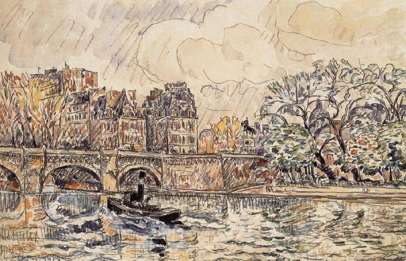 The new bridge of Paris, Paul Signac